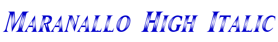 Maranallo High Italic 字体